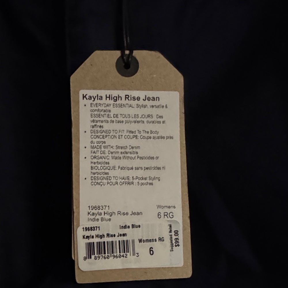 Prana Women's High Rise Jeans - Navy Blue - Picture 4 of 7
